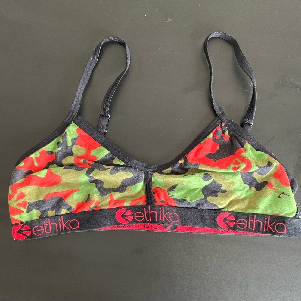 ETHIKA Camo Sports Bra XS